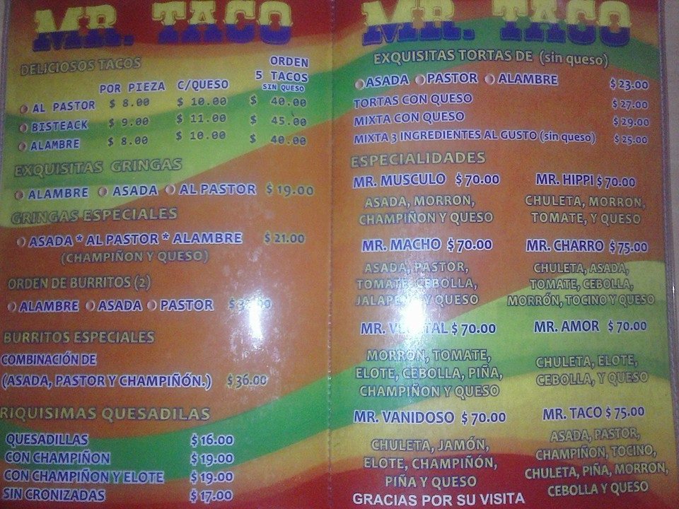 Mr. Taco de palenque Chiapas Menu - Image 4